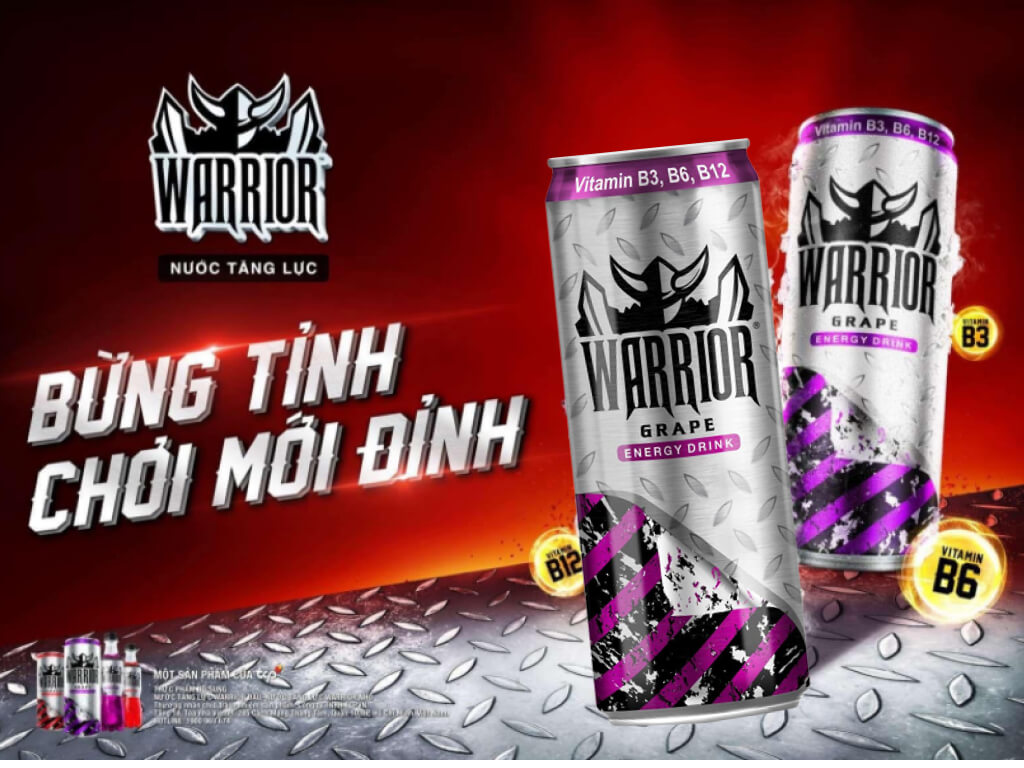 Một lon Warrior dung tích khoảng 325ml cung cấp trung bình từ 200 đến 210 calo